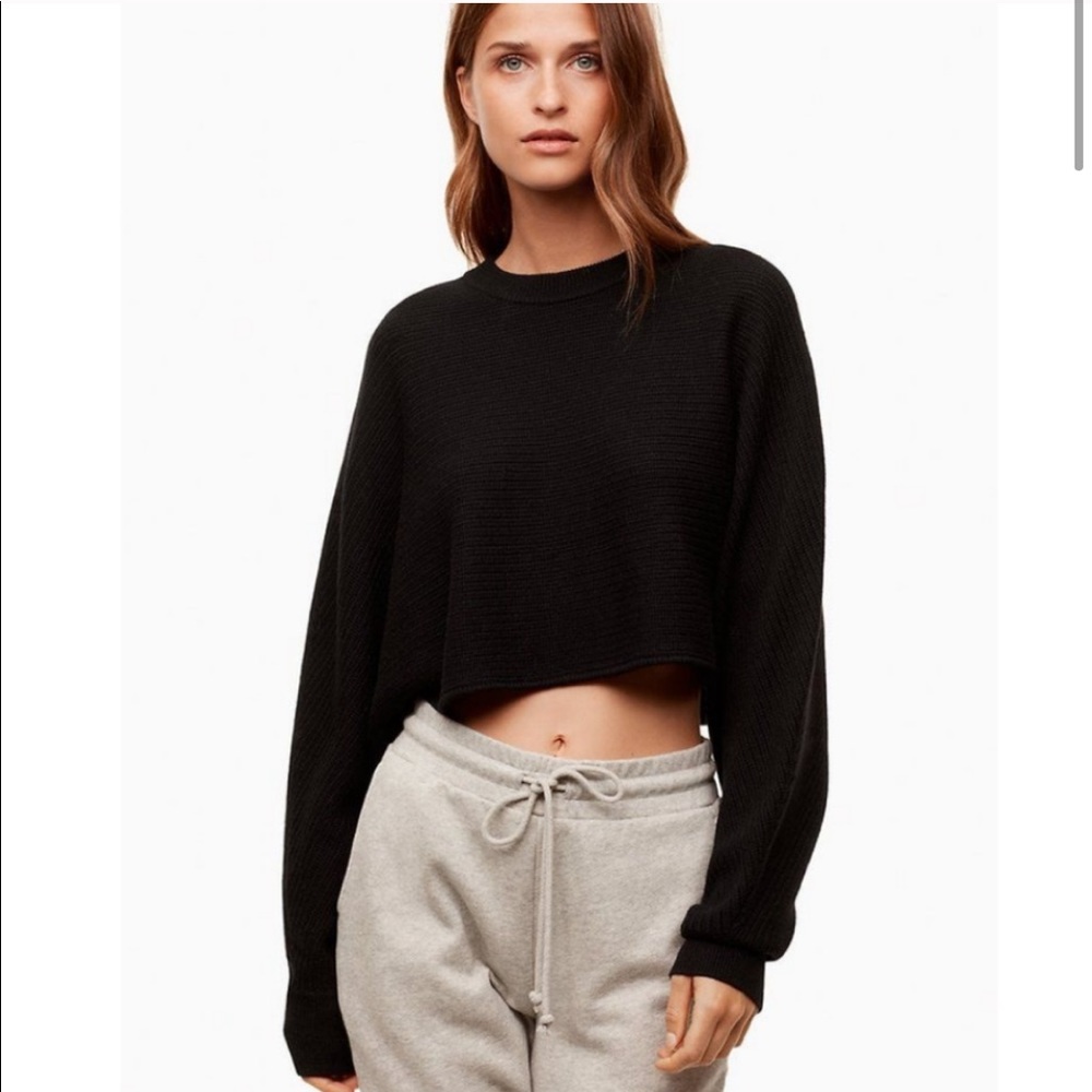 Aritzia Wilfred Free Lolan Cropped Wool Sweater